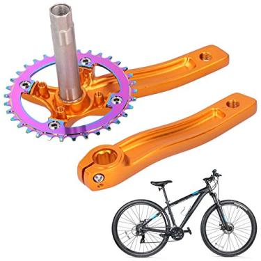 Imagem de Pedaleira de bicicleta Manivela de alta resistência Eixo forte Força bicicleta esquerda direita Pedaleira de manivela para bicicleta de estrada scooter bicicletas elétricas(ouro)
