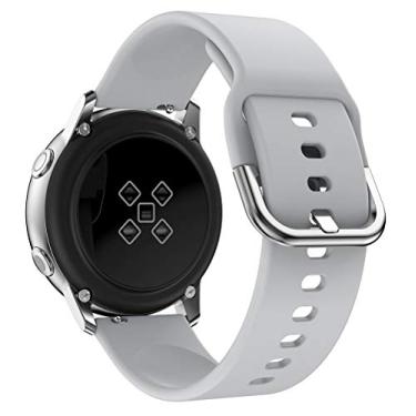 Imagem de Pulseira 20mm Moderna compatível com Samsung Galaxy Watch Active 1 e 2 - Galaxy Watch 3 41mm - Galaxy Watch 42mm - Amazfit GTR 42mm - Amazfit GTS - Amazfit Bip -Marca LTIMPORTS (Cinza)