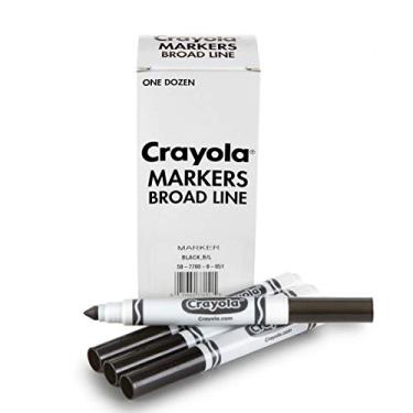 Imagem de Crayola Black Markers, School Supplies, At Home Crafts for Kids, 12 Count