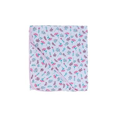 Imagem de TOALHA C/CAPUZ BABY JOY SOFT ESTAMPADA C/BORDADO 80CMX90CM PCT C/01UN //FLORZINHAS