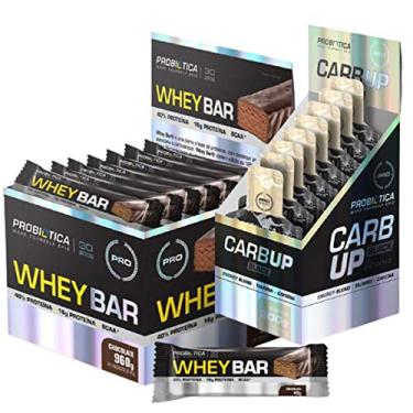Imagem de Combo Whey bar cx 24un e Carb Up Black Gel - Probiótica Sabor:Chocolate