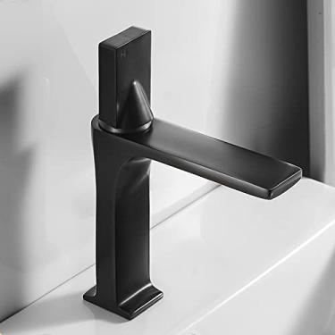 Imagem de Torneiras de bacia Cachoeira Torneira de banheiro de manípulo único misturador de bacia torneira de banho torneira antiga pia de bronze guindaste de água prata, 855002, preto, china