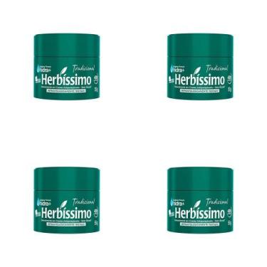 Imagem de Kit 4 Und Desodorante Creme Herbíssimo Tradicional 55G - Herbissimo