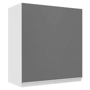 Imagem de Armário Aéreo 100% MDF 60 cm 1 Porta Branco/Preto Acordes Madesa