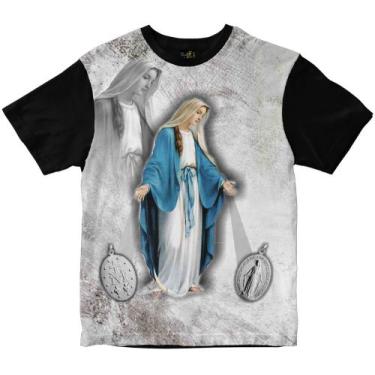 Imagem de Camiseta Católica Religiosa Nossa Senhora Das Graças Msu038 - Rainha D