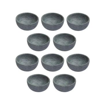 Imagem de Kit 10 Cumbuca Pedra Sabão Tigela Bowl Para Caldo Sopa 500ml
