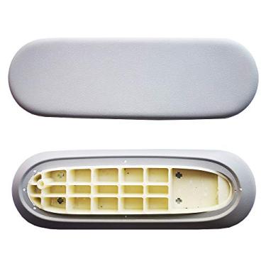 Imagem de Almofadas de braço de substituição para cadeira de escritório Herman Miller Sayl, descanso de braço fixo, vinil cinza claro (1 par)
