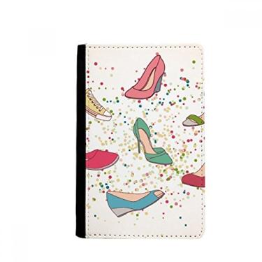 Imagem de Carteira de salto alto colorido de desenho animado sapatos padrão porta-passaporte Notecase Burse capa porta-cartão, Multicolor