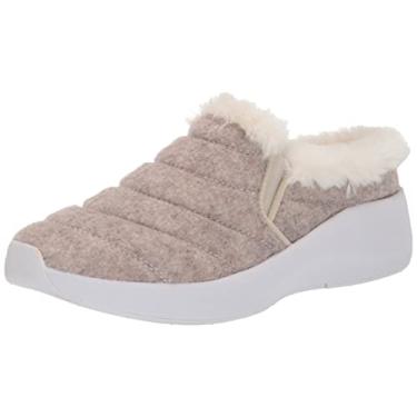 Imagem de Dearfoams Tamanco feminino original Comfort Amaya Wedge, Natural, 35