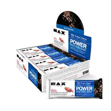 Imagem de Power Protein Bar Caixa com 8 Unidades (720G) - Morango Sensation - Max Titanium