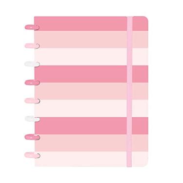 Imagem de Caderno Disco IsCool Inteligente A5 Candy Listras Rosa