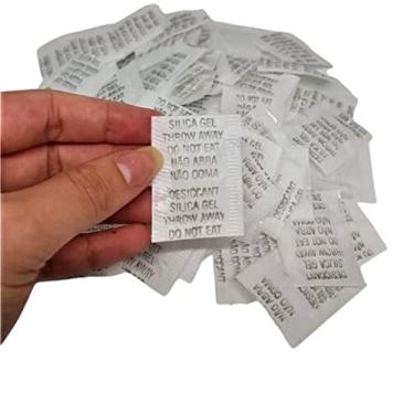 Imagem de Silica gel sache pacote com 100 dessecante antimofo desumidificador