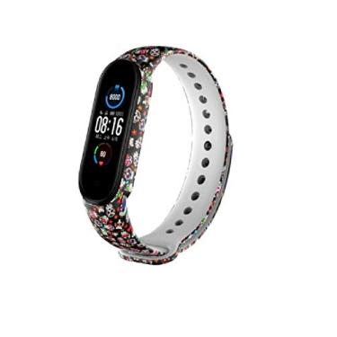 Imagem de Nandos-Store - Pulseira NSmart compatíveis com MI BAND 1/ MI BAND 2 / MI BAND 3 / MI BAND 4 / MI BAND 5 / MI BAND 6 / MI BAND 7 - (MI BAND 4, Caveira mexicana)