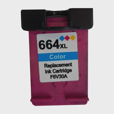 Imagem de Cartucho de tinta compatível com hp 664XL color F6V30A 2136 1115 3636 3635 3836 3776 12ML - Cartucho & Cia