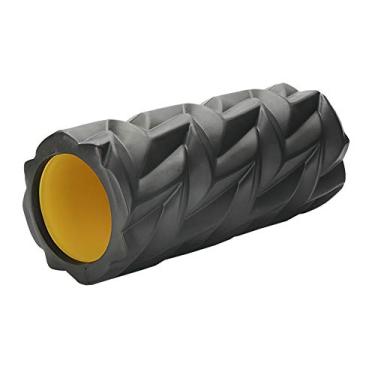 Imagem de Rolo Miofacial M/33 cm Para Pilates Cinza e Amarelo Roppe, REAX