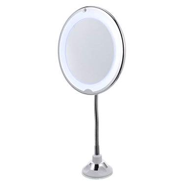 Imagem de Lurrose Rotação de 360 ??Graus Espelho de Maquiagem Com Luz LED Flexível 10X Espelho de Aumento de Maquiagem Espelho de Maquiagem Iluminado Com Ventosa Forte para Viagens E Espelho de