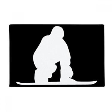 Imagem de DIYthinker Tapete esportivo de skate preto tapete antiderrapante para porta de banheiro