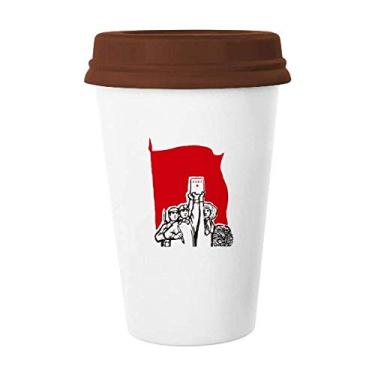 Imagem de Caneca de cerâmica China Red Leader Education Copo de café Copo de cerâmica