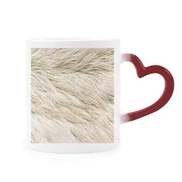 Imagem de Caneca cinza prata lisa textura pele pena sensível ao calor caneca vermelha muda de cor