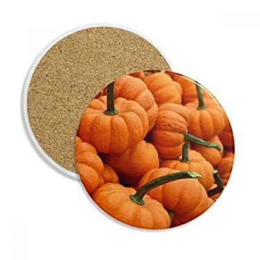 Imagem de Fotografia Fresh Pumpkin Picture Caneca porta-copos natureza proteção mesa pedra absorvente