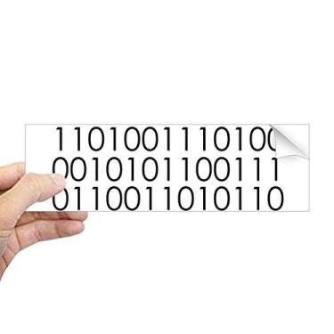 Imagem de DIYthinker Adesivo de para-choque retangular mundial do sistema binário programador para janela de notebook