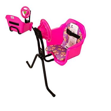 Imagem de Cadeira De Bicicleta Dianteira Frontal Cadeirinha Toy Com Volante (Rosa)
