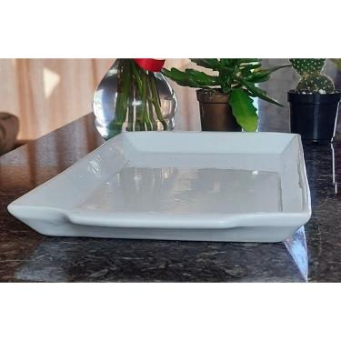 Imagem de Bandeja Travessa refratária - Porcelana Branca (CxLxA) 30cm x 17cm x 2,5cm (2)