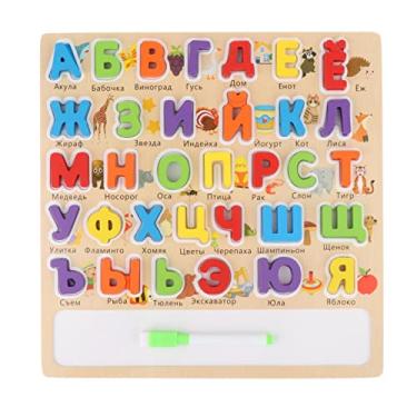 Imagem de Alfabeto Russo Palavras Quebra-cabeça Combinando Madeira Conjunto de Atividades Coloridas Jogo Educacional Brinquedo Melhores, opção 2