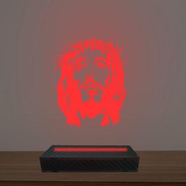 Imagem de Luminária Led 3d Jesus Abajur Luxo
