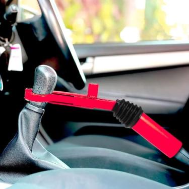 Imagem de Trava de Segurança Carro Câmbio e Freio de Mão Antifurto Compatível em Veículos Manual e Automático