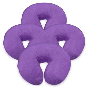 Imagem de London Linens Pacote com 4, capas premium extra grossas 100% algodão flanelado para mesas de massagem, capas de berço confortáveis – Inclui 4 peças (Lilac)