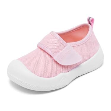 Imagem de Engtoy Pantufas antiderrapantes respiráveis com sola de borracha macia para bebês meninos e meninas, Pink Magic, 9-12 Meses