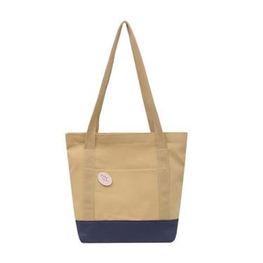 Imagem de Bolsa feminina casual bolsa de ombro com bolsos bolsa pequena bolsa bolsa bolsa tiracolo moderna (amarela), Amarelo