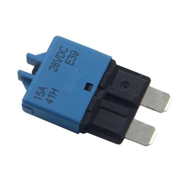 Imagem de ZOOKOTO Fusível de lâmina do disjuntor 12V-28V DC 15A reiniciável Marine Rally ATC fusível (azul)