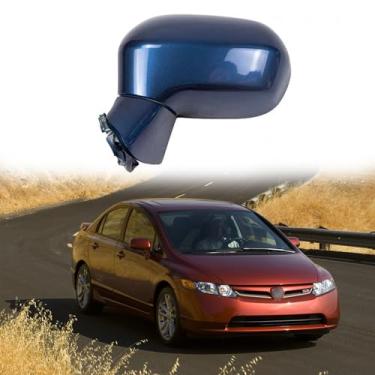 Imagem de Conjunto de espelho lateral do motorista adequado para Honda CIVIC 2006 2007 2008 2009 2010 2011 HONDA CIVIC ajuste de lente de substituição do espelho retrovisor lateral
