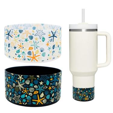 Imagem de HEYSKAY 2 peças de base protetora de silicone para botas Stanley Quencher Adventure 1,134 g e Stanley IceFlow 590 ml copo de 850 g e compatível com garrafas de água Hydro Sport de 350 a 680 g, Yeti e