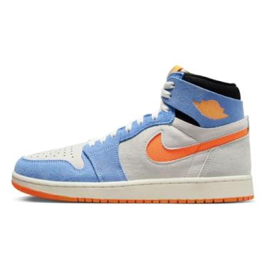 Imagem de NIKE Tênis masculino Air Jordan 1 Zoom CMFT 2 (DV1307-184, vela/pulso real/prata claro/laranja alfa) tamanho 40, Vela/pulseira real/prata clara/laranja alfa, 39