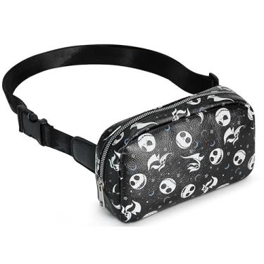Imagem de Bolsa feminina Disney Jack Skellington com cinto transversal, pochete, Jack Skellington preto, One Size