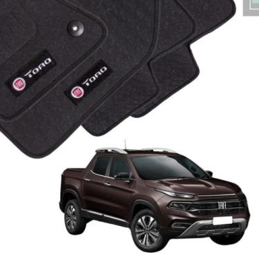 Imagem de Tapete Toro Fiat Impermeável Com Logo 2016 A 2023 3 Peças - CGAUTOPART