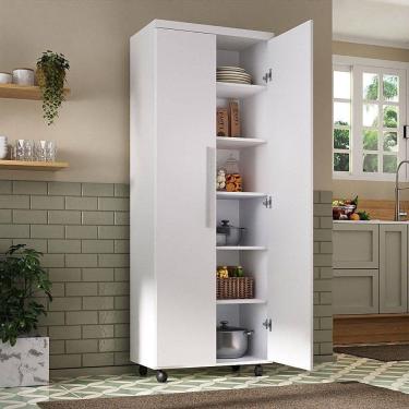 Imagem de Armário Multiuso 2 Portas Com 5 Prateleiras 1305 Ilan Branco