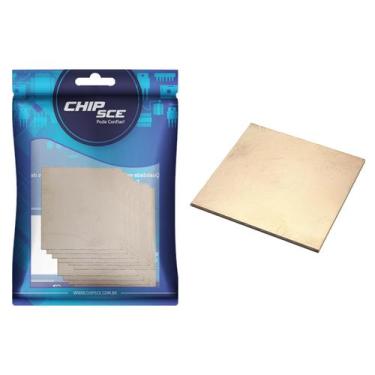 Imagem de 10X Placa Fenolite 5x5 Virgem - (kit com 10 placas) - CHIPSCE