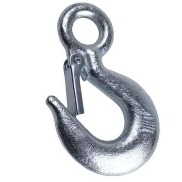 Imagem de Gancho Olhal Cabo de Aço com Trava Aço Galvanizado Forjado 3 Toneladas