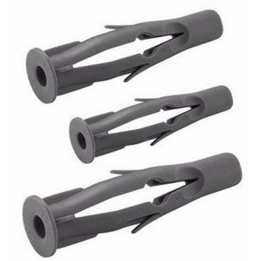 Imagem de Bucha 8mm Tijolo Bloco Parede Oca C/ Aba Sem Parafuso 500 pçs - Ivplas