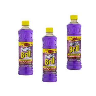 Imagem de Desinfetante Pinho Bril Lavanda 500Ml Kit 3