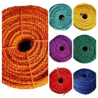 Imagem de Corda de Sisal Colorida Kit Arco-íres 7 Rolos Com 50 Metros - Sisalând