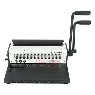 Imagem de Máquina de encadernação espiral 3:1 passo 34 furos perfuração manual para tamanho de carta A4 A5 (furos quadrados)