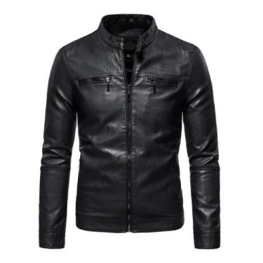 Imagem de Casaco De Couro Masculino Corta Vento - WEBMS, EGG