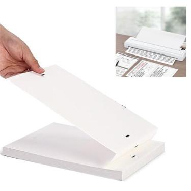 Imagem de Papel Termico A4 100 Folhas Impressora Termica Bluetooth Nota Arquivo 