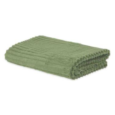 Imagem de Peseira Flannel Corduroy Casal 1,94 x 0,80 Verde Malta Niazitex