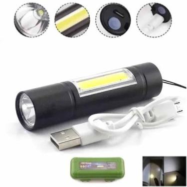 Imagem de Mini Lanterna De Led Recarregável Potente Com Zoom Lua Tek LT-413 - DP